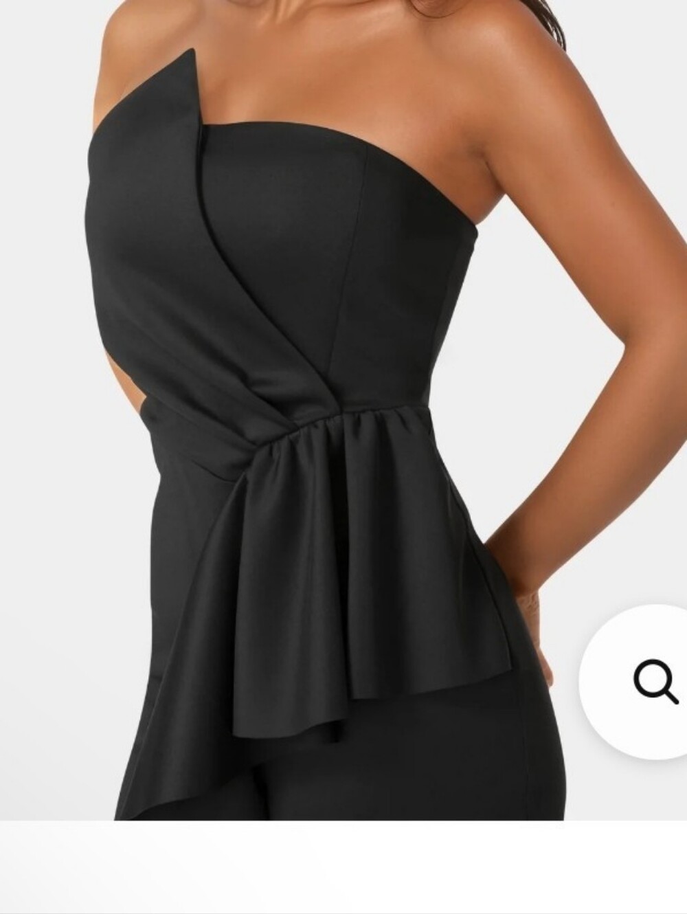 Bebe Black One-Shoulder Ruffle Sheath Dress - Picture 2 of 3